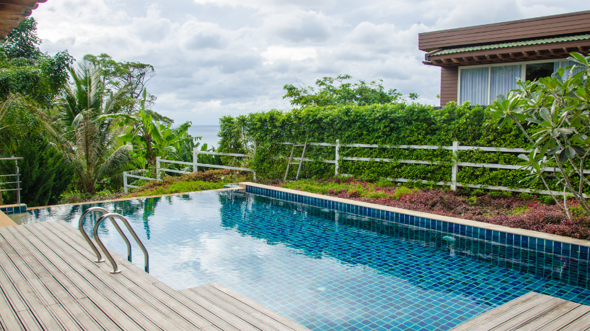 Cleaned pool Cleaned pool